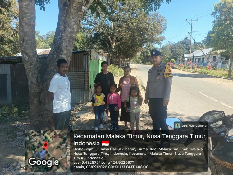Polsek Malaka Timur Bangun Kedekatan dengan Warga, Kamtibmas Dijaga Bersama