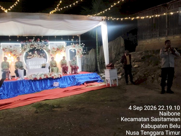 Polsek Sasitamean Hadir di Tengah Masyarakat, Sampaikan Imbauan Kamtibmas di Acara Pernikahan