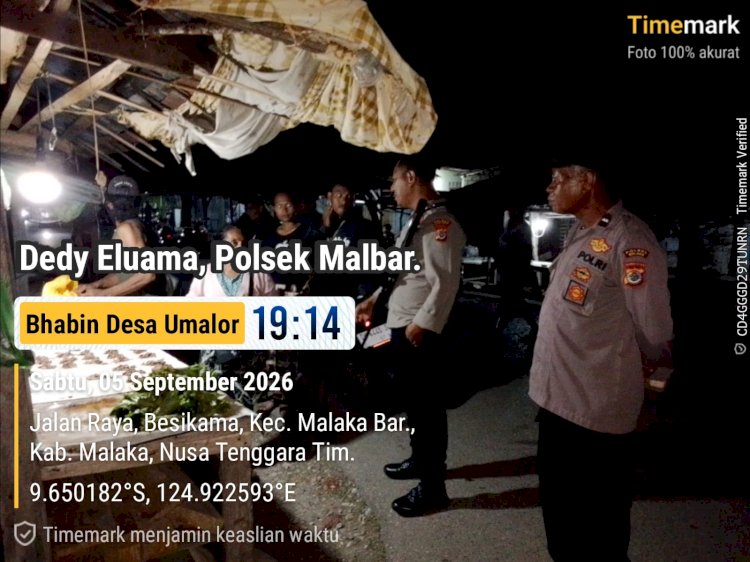 Patroli Malam Polsek Malaka Barat, Polisi Ajak Remaja dan Masyarakat Bersama Jaga Lingkungan