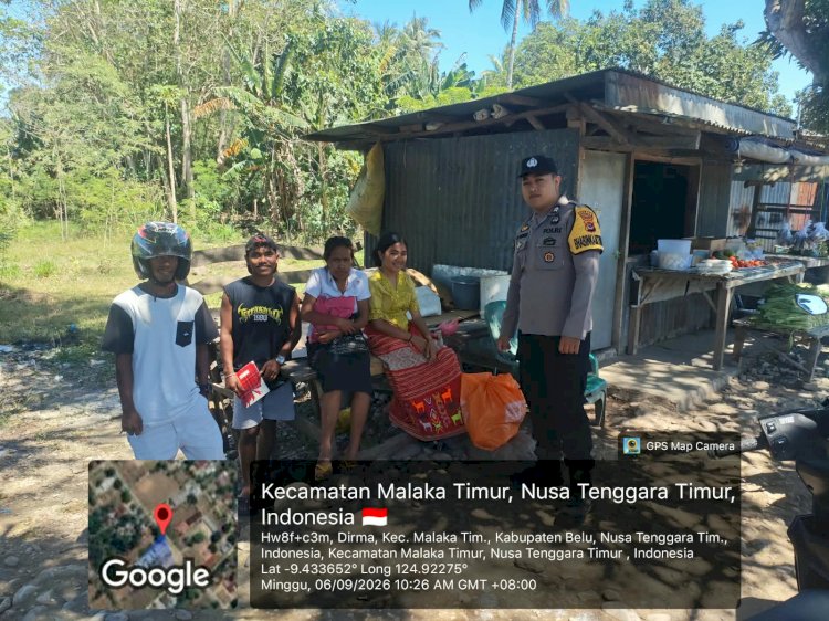 Polsek Malaka Timur Hadir di Tengah Warga, Cegah Gangguan Kamtibmas Sejak Dini