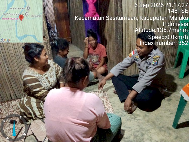 Patroli Dialogis Polsek Sasitamean Perkuat Kamtibmas, Polisi Ajak Warga Waspada Curanmor dan TPPO