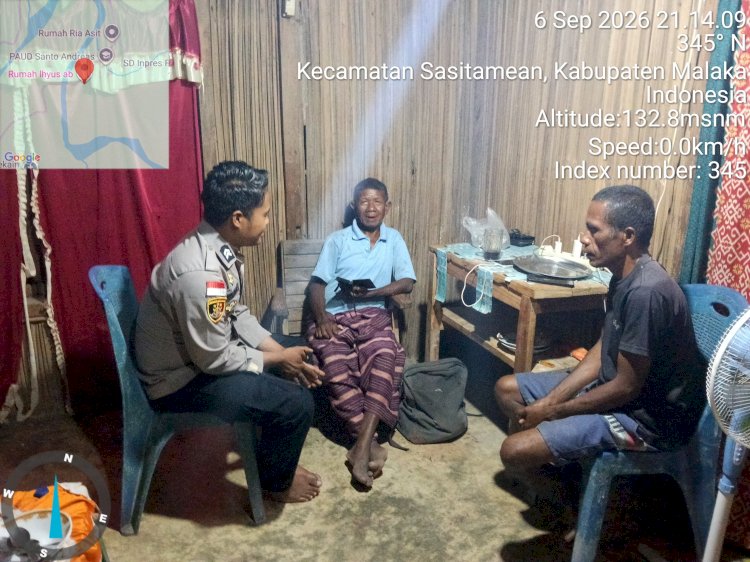 Malam Hari, Polisi Hadir di Tengah Warga Sasitamean Jaga Keamanan dan Cegah Kejahatan