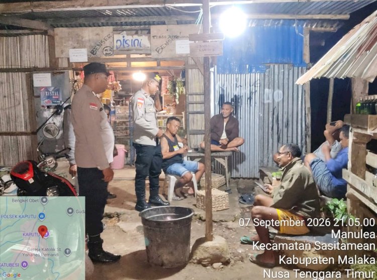 Malam Hari Tetap Waspada, Polsek Sasitamean Hadir Cegah Gangguan Kamtibmas
