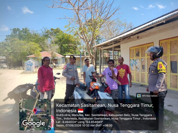 Siang Hari Polisi Sapa Warga Sasitamean, Bangun Kepedulian Jaga Keamanan