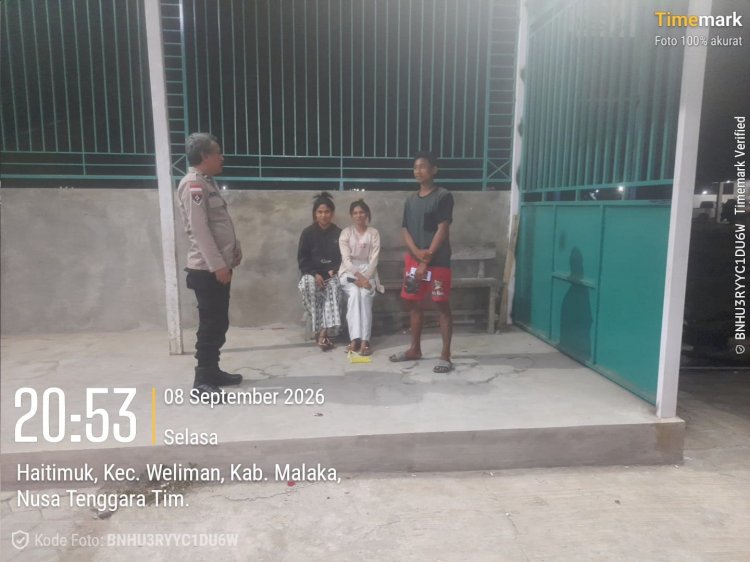 Patroli Malam Polsek Weliman Perkuat Kehadiran Polisi, Jaga Kamtibmas Tetap Kondusif