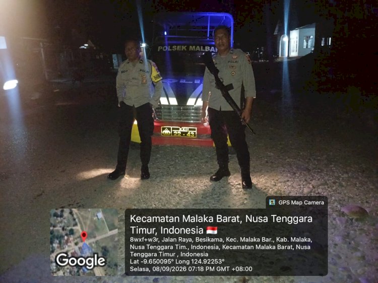 Cegah Gangguan Kamtibmas Sejak Dini, Polsek Malaka Barat Intensifkan Patroli Dialogis