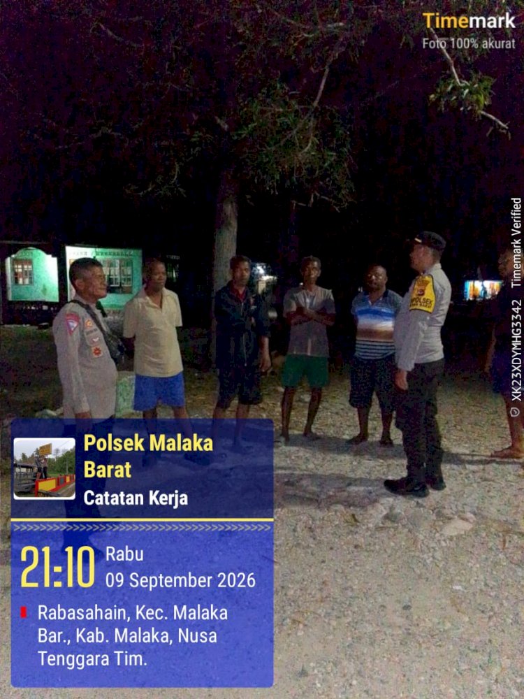 Polsek Malaka Barat Rangkul Warga, Ciptakan Suasana Malam yang Aman dan Kondusif