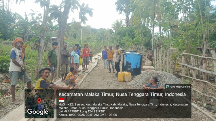 Polsek Malaka Timur Hadir di Tengah Aktivitas Warga, Perkuat Kamtibmas dan Kepedulian Lingkungan