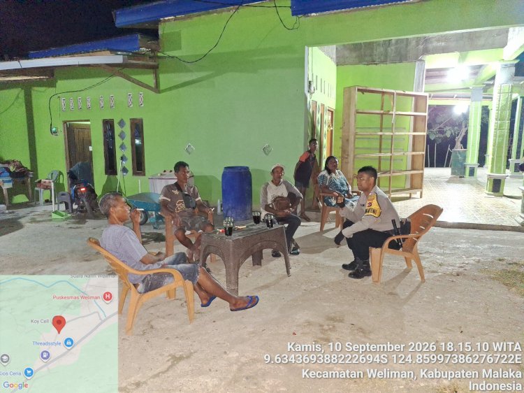 Polsek Weliman Perkuat Kehadiran Polisi di Tengah Masyarakat Melalui Patroli Malam
