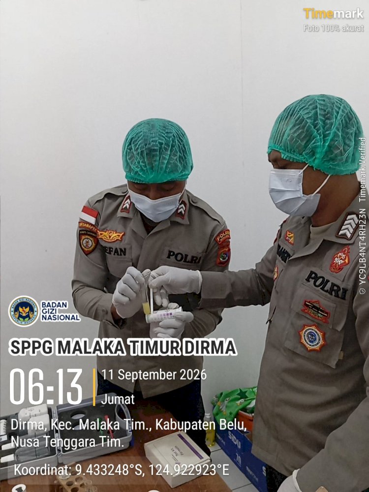 Pastikan Aman Sebelum Disajikan, Polres Malaka Perkuat Food Security di SPPG Yayasan Kemala Bhayangkari