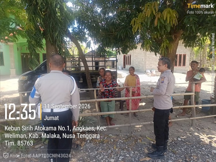 Cegah Gangguan Kamtibmas Sejak Dini, Polsek Weliman Intensifkan Patroli Dialogis di Titik Rawan