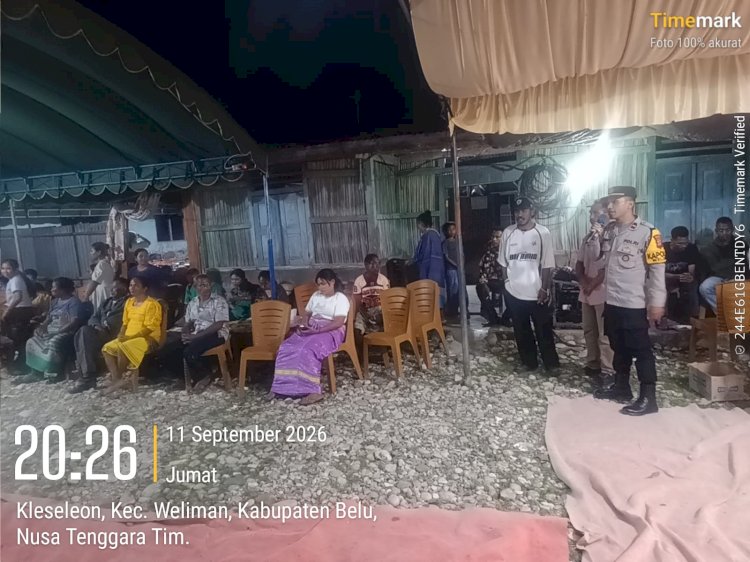Pantau Pesta Pernikahan di Kleseleon, Kapolsek Weliman Imbau Warga Jaga Kamtibmas