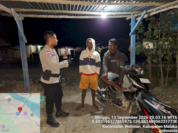 Kehadiran Bhabinkamtibmas Weliman Jaga Lingkungan Tetap Aman dan Kondusif