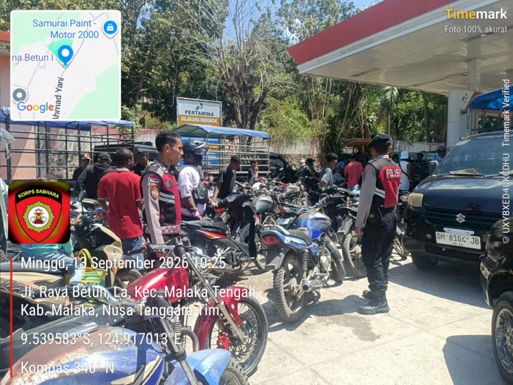 Satgas Penertiban BBM Pastikan Pengisian di SPBU Lebarai Berjalan Tertib dan Kondusif