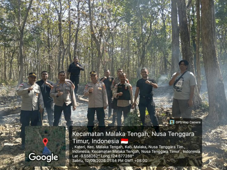 Respons Cepat Polres Malaka Cegah Karhutla di Hutan Desa Kateri