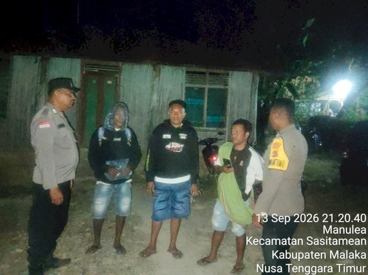 Malam Hari Tetap Kondusif, Polsek Sasitamean Hadir Jaga Rasa Aman Warga