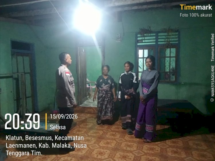 Patroli Preventif Polsek Laenmanen, Polres Malaka Cegah Gangguan Kamtibmas di Kalangan Remaja