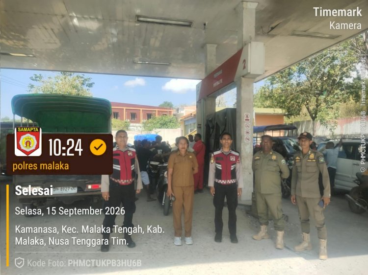 Patroli Samapta Amankan Aktivitas SPBU, Pastikan Pengisian BBM Berjalan Tertib dan Lancar