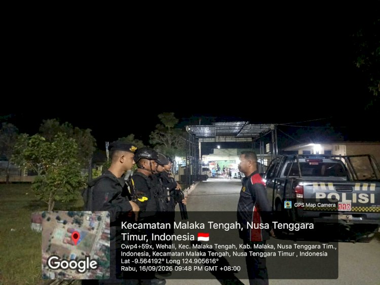 Patroli Perintis Presisi Polres Malaka Hadir di Tengah Masyarakat, Jaga Kamtibmas Hingga Dini Hari