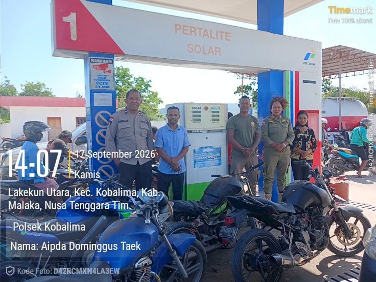 Polsek Kobalima Kawal Penyaluran BBM di Welaus, Pastikan Layanan Tertib dan Berkeadilan