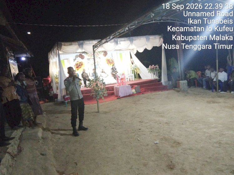 Polsek Sasitamean Hadir di Tengah Pesta Pernikahan, Jaga Suasana Tetap Aman dan Kondusif