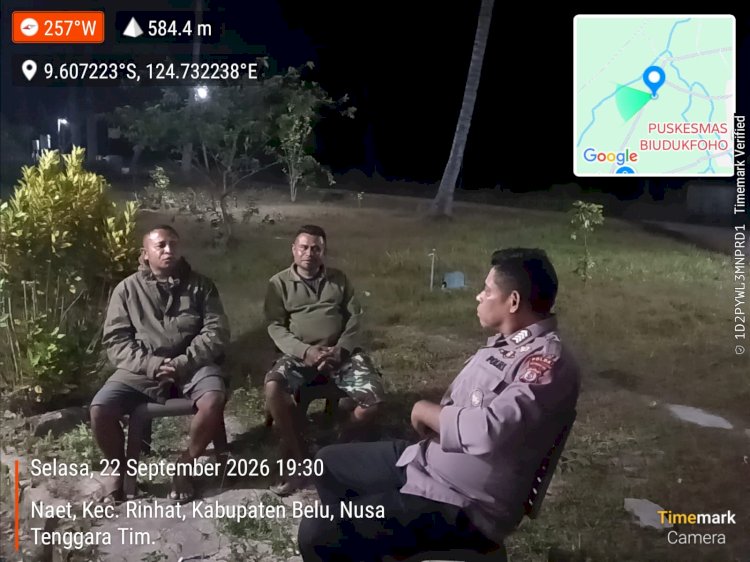 Polsek Rinhat Ingatkan Warga Tingkatkan Kewaspadaan, Cegah Gangguan Kamtibmas