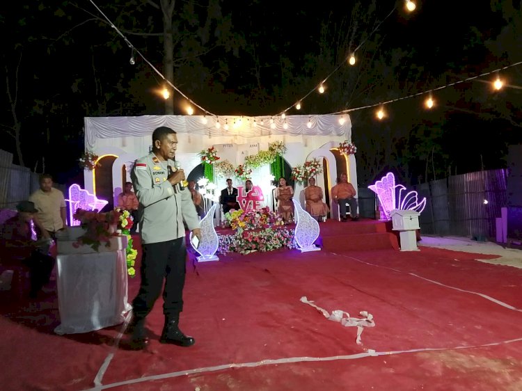 Polsek Sasitamean Amankan Pesta Pernikahan, Sampaikan Imbauan Kamtibmas kepada Warga