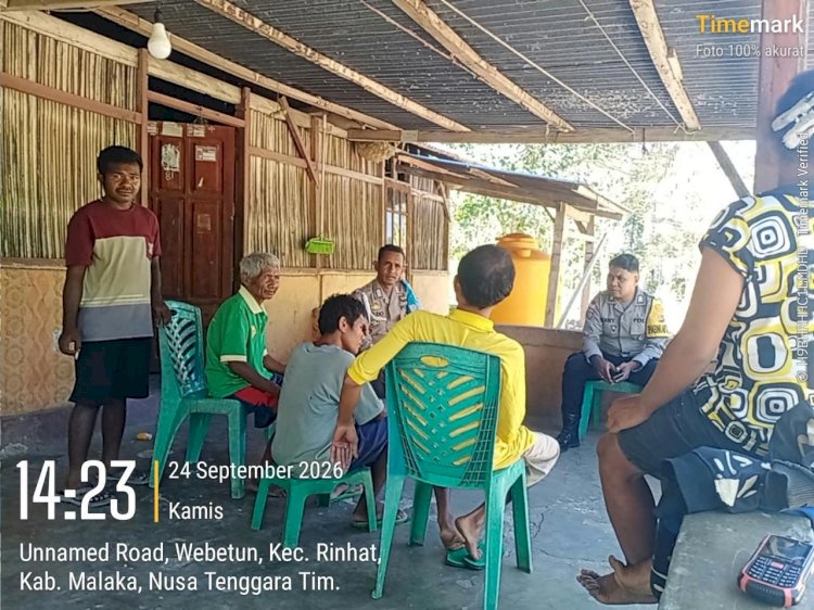 Polsek Rinhat Bangun Kewaspadaan Warga Lewat Imbauan Kamtibmas