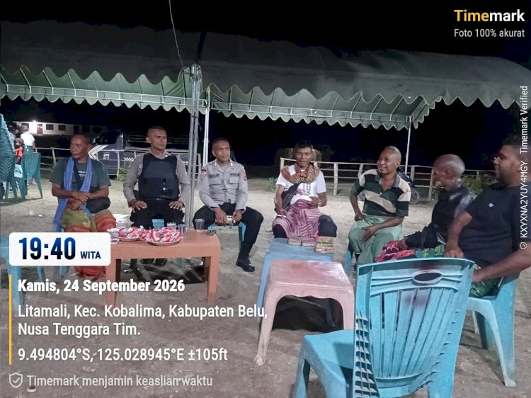 Polsek Kobalima Hadir di Rumah Adat Nailiku, Sampaikan Imbauan Kamtibmas kepada Masyarakat