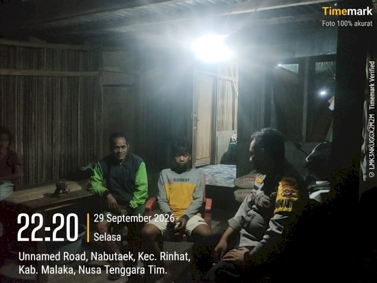 Cegah Gangguan Kamtibmas Sejak Dini, Polsek Rinhat Edukasi Warga Melalui Patroli Dialogis