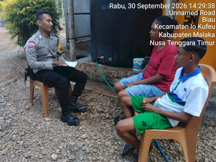 Warga Desa Biau Perkuat Kepedulian, Bersama Bhabinkamtibmas Jaga Keamanan dan Lingkungan