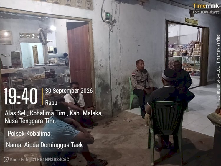 Polsek Kobalima Intensifkan Patroli Dialogis, Wujudkan Kamtibmas Aman dan Kondusif