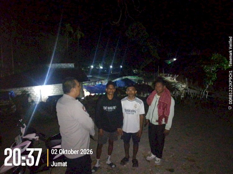 Cegah Gangguan Kamtibmas Sejak Dini, Polsek Laenmanen Hadir Jaga Keamanan Wilayah hingga Malam Hari