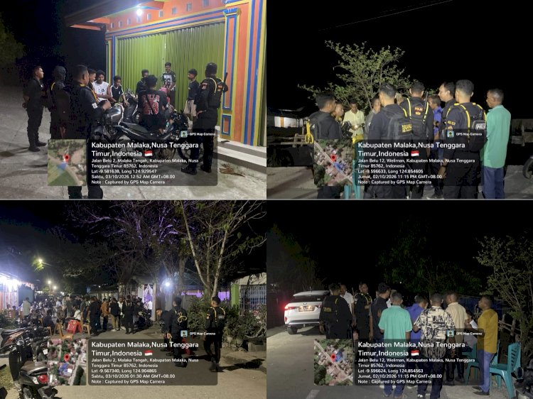 Hadir Hingga Dini Hari, Patroli Perintis Presisi Polres Malaka Jaga Kenyamanan Warga di Tengah Pesta Pernikahan