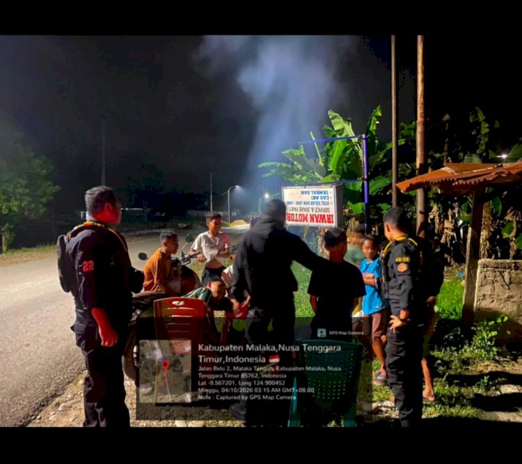 Patroli Perintis Presisi Polres Malaka, Polisi Hadir Menjaga Malam dan Merangkul Generasi Muda