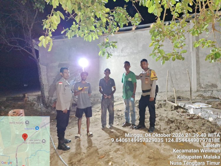 Polsek Weliman Gelar Patroli Dialogis, Jaga Situasi Kamtibmas Tetap Aman dan Kondusif