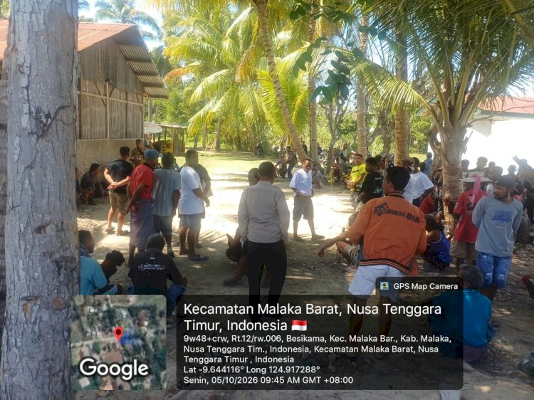 Patroli Dialogis Polsek Malaka Barat Perkuat Kamtibmas di Pasar Mingguan Besikama