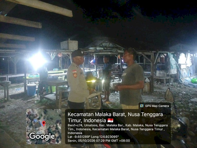 Patroli Dialogis Polsek Malaka Barat, Polisi Hadir Menjaga Ketenangan Warga hingga Malam