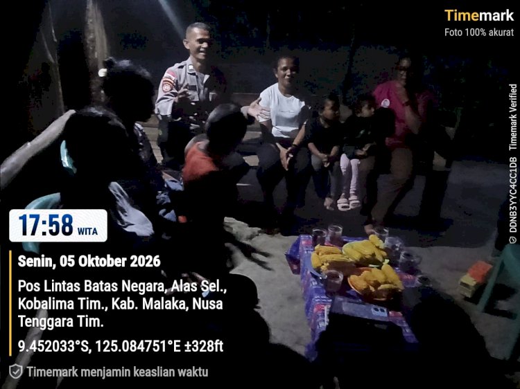 Sore Menjelang Malam, Polsek Kobalima Hadir Menyapa Warga dan Menjaga Rasa Aman
