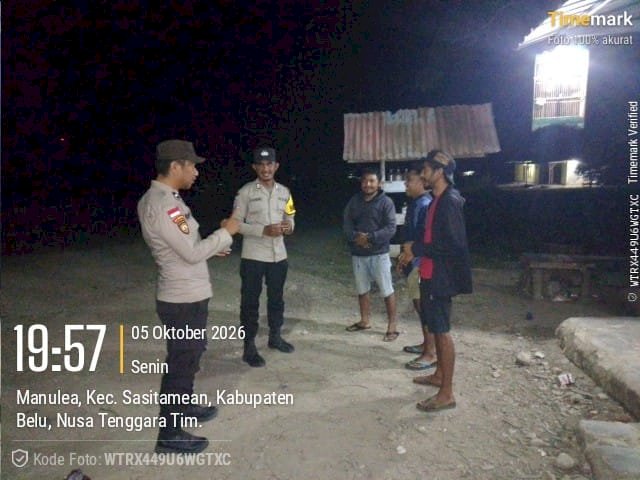 Dari Sapaan Malam hingga Pesan Kamtibmas, Polsek Sasitamean Bangun Keamanan Bersama Warga