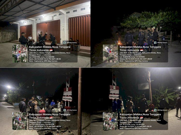 Patroli Perintis Presisi Polres Malaka Hadir di Jam Rawan, Jaga Ketenangan Warga hingga Pagi