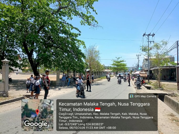 Jaga Keselamatan Pelajar, Patroli Presisi Polres Malaka Pantau Sejumlah Sekolah