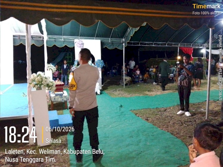 Kapolsek Weliman Hadir di Tengah Pesta Pernikahan, Ajak Warga Jaga Kamtibmas dan Ciptakan Suasana Aman