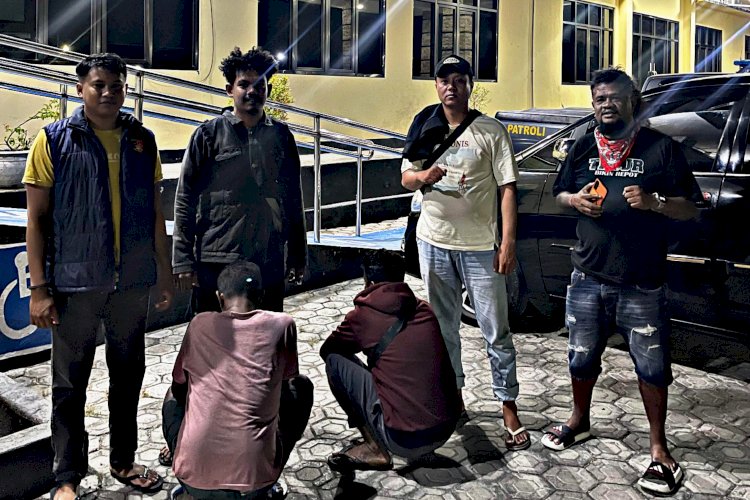 Tim URC Resmob Polres Malaka Amankan Dua Terduga Pelaku Pencurian dan Penggelapan Kawat Bronjong, 240 Lembar dan Satu Rol Kawat Ikat Disita