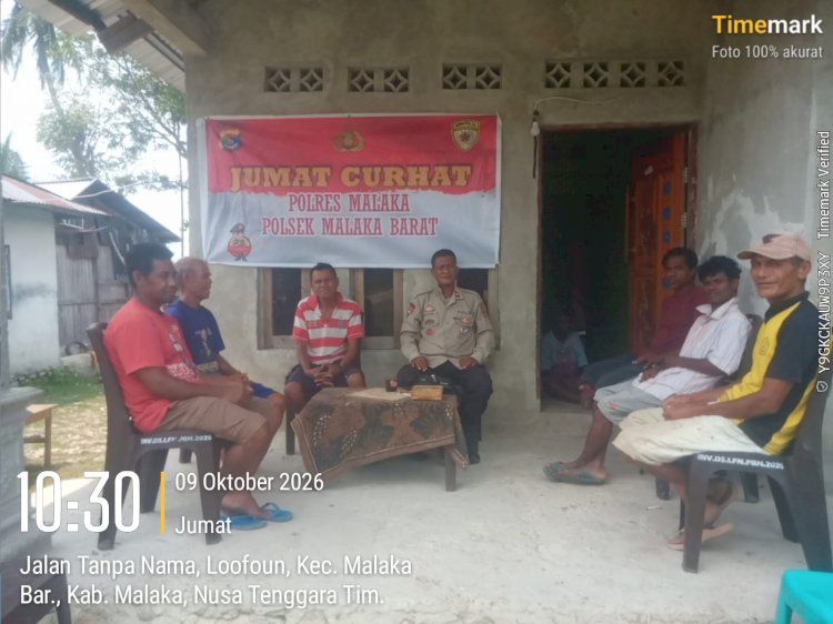 Jumat Curhat Polsek Malaka Barat, Warga Sampaikan Aspirasi dan Bahas Pencegahan Kenakalan Remaja