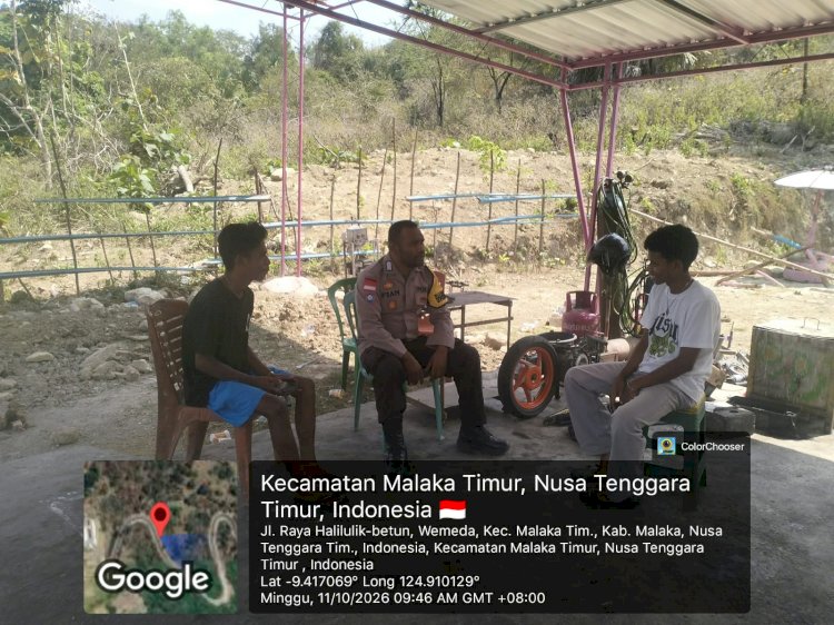 Dekat dengan Warga, Polsek Malaka Timur Ajak Masyarakat Cegah Gangguan Kamtibmas dan Karhutla