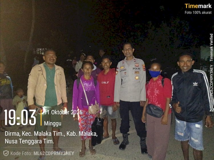 Polsek Malaka Timur Ajak Masyarakat Bersama Jaga Kamtibmas Melalui Patroli Dialogis