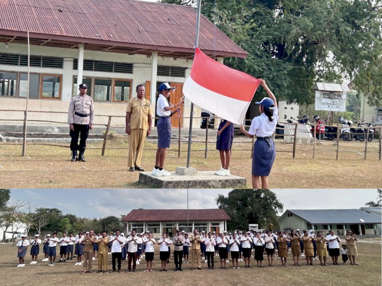 Polres Malaka Tanamkan Nasionalisme Sejak Dini, Ajak Pelajar SMP Negeri Kletek Jaga Kerukunan dan Kamtibmas