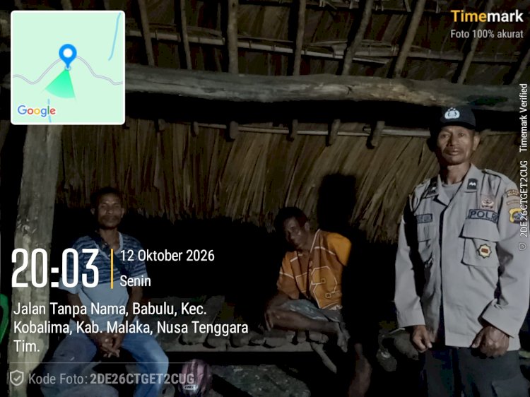 Polsek Malaka Timur Perkuat Keamanan Warga Sekaligus Ajak Masyarakat Cegah Kebakaran Hutan dan Lahan