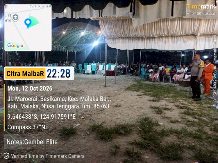 Polsek Malaka Barat Ajak Warga Jaga Keamanan Pesta Pernikahan agar Tetap Aman dan Kondusif